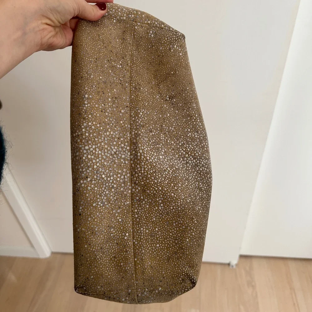 Linde Gallery St Barth Large Tote‎ Bag Tan Speckled Leather